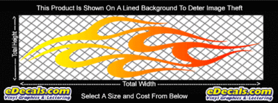 COL764 Color Fade Flame Decal