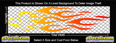 COL765 Color Fade Flame Decal