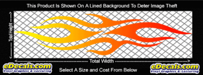 COL766 Color Fade Flame Decal