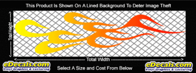 COL767 Color Fade Flame Decal
