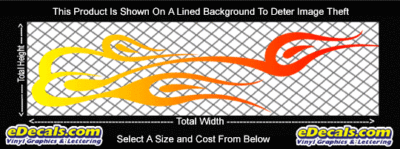 COL768 Color Fade Flame Decal