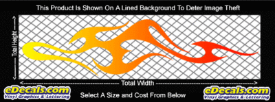 COL769 Color Fade Flame Decal