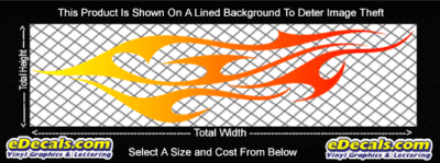 COL772 Color Fade Flame Decal