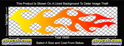 COL775 Color Fade Flame Decal