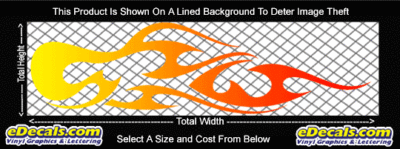 COL778 Color Fade Flame Decal