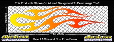 COL781 Color Fade Flame Decal