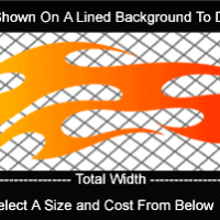  COL784 Color Fade Flame Decal