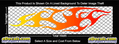 COL785 Color Fade Flame Decal