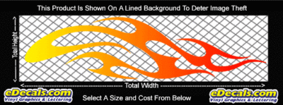 COL788 Color Fade Flame Decal