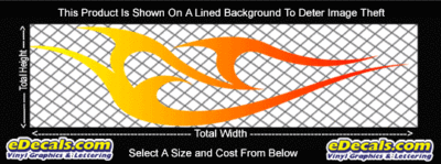 COL793 Color Fade Flame Decal