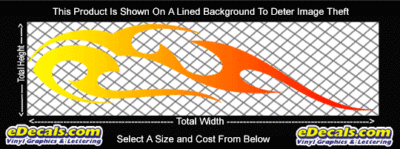COL794 Color Fade Flame Decal