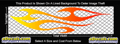 COL796 Color Fade Flame Decal