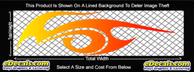 COL803 Color Fade Flame Decal
