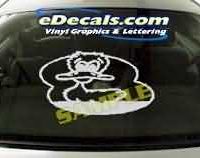  CRT112 Duck Cartoon Decal