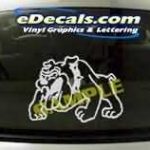 CRT116 Bulldog Cartoon Decal