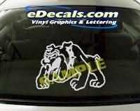  CRT116 Bulldog Cartoon Decal