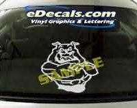  CRT119 Bulldog Cartoon Decal