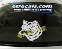  CRT121 Wolf Cartoon Decal