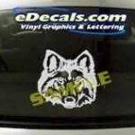 CRT122 Wolf Cartoon Decal