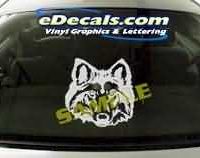 CRT122 Wolf Cartoon Decal