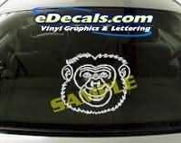  CRT123 Monkey Cartoon Decal