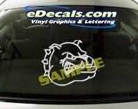  CRT126 Bulldog Cartoon Decal