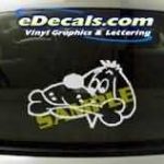 CRT127 Dog Cartoon Decal