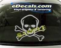  CRT138 Skull Cartoon Decal