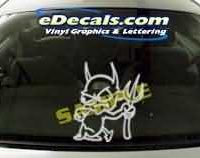  CRT141 Skull Devil Cartoon Decal