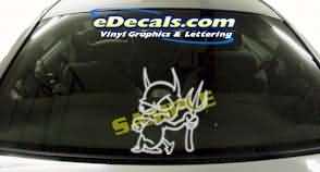 CRT141 Skull Devil Cartoon Decal