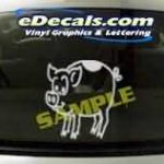 CRT149 Pig Cartoon Decal