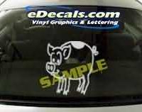 CRT149 Pig Cartoon Decal