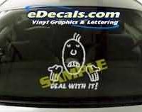  CRT154 Deal With It Cartoon Decal