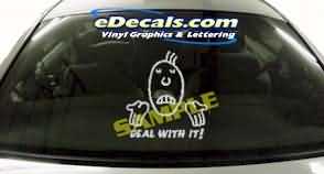 CRT154 Deal With It Cartoon Decal