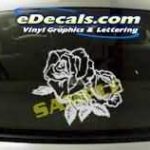 CRT166 Rose Flower Cartoon Decal