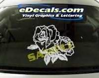  CRT166 Rose Flower Cartoon Decal