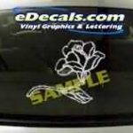 CRT168 Rose Flower Cartoon Decal