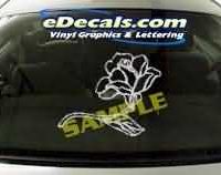  CRT168 Rose Flower Cartoon Decal