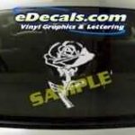 CRT169 Rose Flower Cartoon Decal