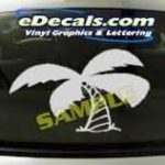 CRT170 Palm Tree Cartoon Decal
