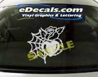  CRT174 Rose Flower Cartoon Decal
