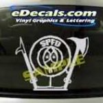 CRT182 Southpark Fire Dept Cartoon Decal