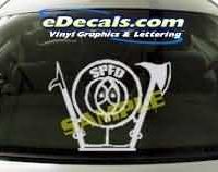 CRT182 Southpark Fire Dept Cartoon Decal