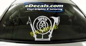CRT182 Southpark Fire Dept Cartoon Decal