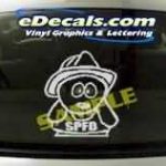 CRT184 Southpark Fire Dept Cartoon Decal