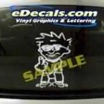 CRT186 F You Boy Brat Cartoon Decal