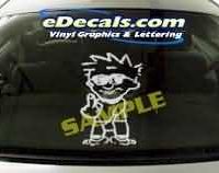  CRT186 F You Boy Brat Cartoon Decal