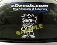 CRT186 F You Boy Brat Cartoon Decal