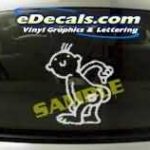 CRT187 Kiss Butt Cartoon Decal