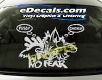 CRT188 Chick Puss Cartoon Decal